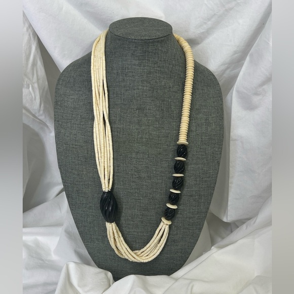 Tribal Bone Necklace Jewelry - Bone Necklace African Jewelry Ethnic Bohemian Tribal Natural Stone Statement☑️